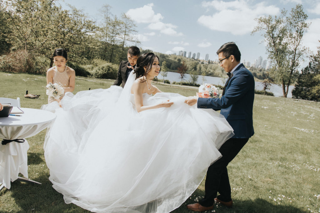 Celebrate outdoor wedding at Hart House-Deer Lake, Burnaby BC with 48 Studio