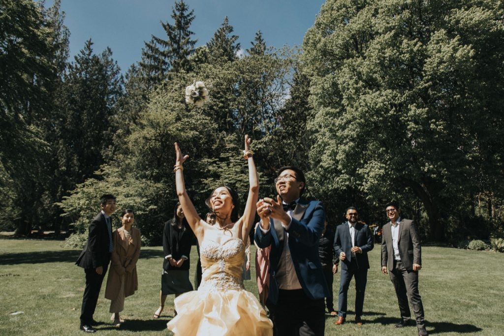 Outdoor Wedding at Hart House-Deer Lake in Burnaby BC