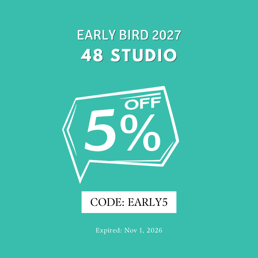 Early Bird 2027 — 48 Studio 5% off, code EARLY5