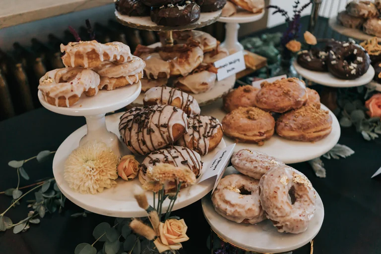 Selection of pastries and desserts for a celebration